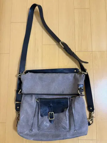캐주얼 숄더백 가죽 그레이