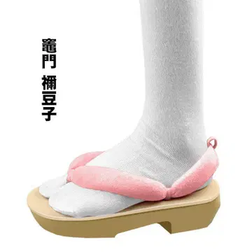 카마도 네즈코 코스프레 신발 일본 나막신 23cm
