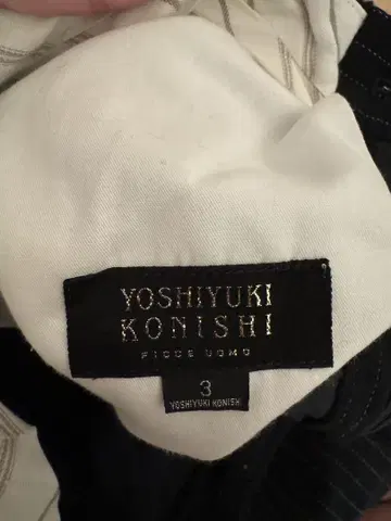 YOSHIYUKI KONISHI 스트라이프 슬랙스 사이즈 3