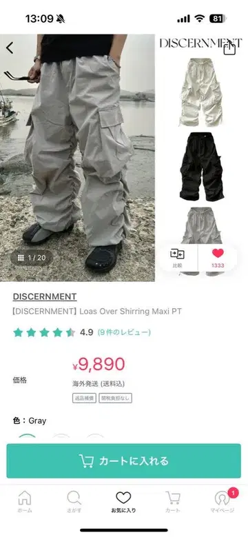 DISCERNMENTLoas 오버셔링 맥시 PT 그레이