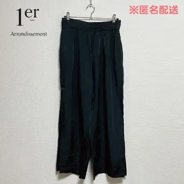 1er Arrondissement 새틴 팬츠 size 36 블랙 블랙