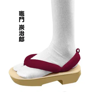 카마도 탄지로 코스프레 신발 일본 나막신 23cm