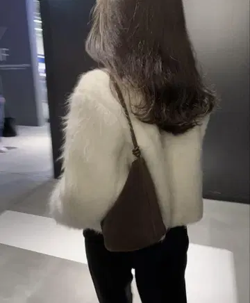 mie ajunar cowhide suede bag