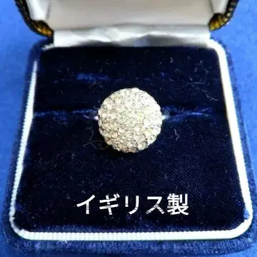 80' 파베 스타일 영국제 크리스탈 스톤 실버 반지 고져스