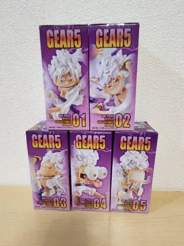 원피스 월드 컬렉션 피규어 GEAR5 No.01-05 풀컴프