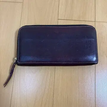다크 브라운 가죽 장지갑