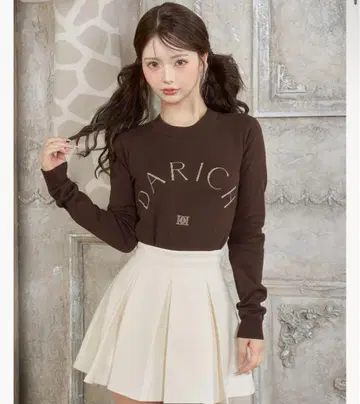 Darich 다리치 DARCH 로고 니트탑 브라운