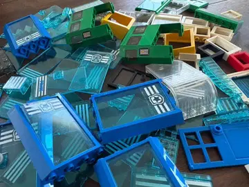 레고 문/창문/유리 모음 경찰 시리즈 중심