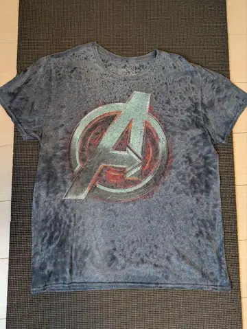 MARVEL 공식 구제 의류 어벤져스 T셔츠 M 파랑 그레이