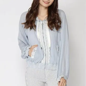 엑시즈팜 스카이블루 후드티