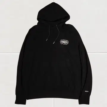 E289@ sacai 후드티 그래픽 로고 L 블랙