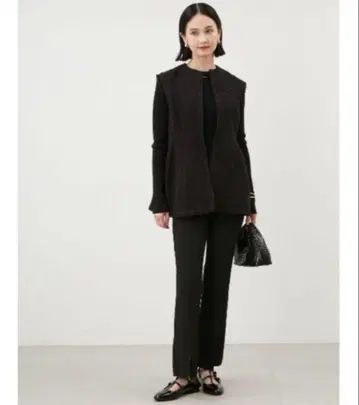 mila owen 페플럼 트위드 베스트 2024 FW