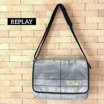 REPLAY BLUE JEANS 데님 숄더백 스프레이 페인팅