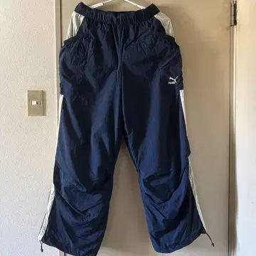 PUMA 나일론 트랙 팬츠 네이비 화이트 xl
