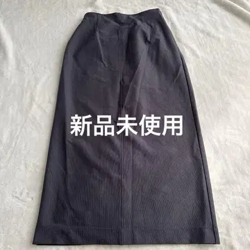 미사용 새상품 PLST 플라스테 라메 저지 내로우 스커트 그레이