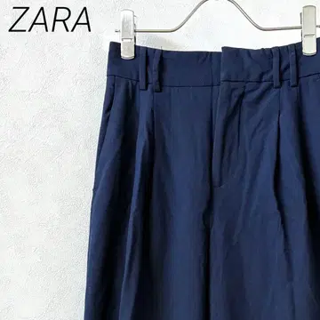 ZARA 슬랙스 센터 프레스 포켓 부착 하이웨스트 심플