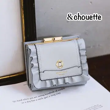 and chouette 앤슈에트 3단 폴더형 지갑 가마구치 프릴 컴팩트