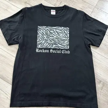 RockonSocialClub 레오파드 무늬 T셔츠 블랙 M