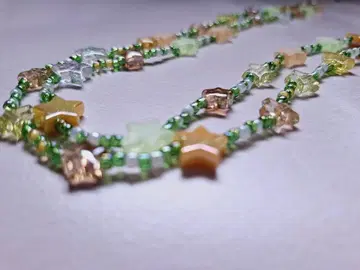 별 비즈 목걸이 (롱)