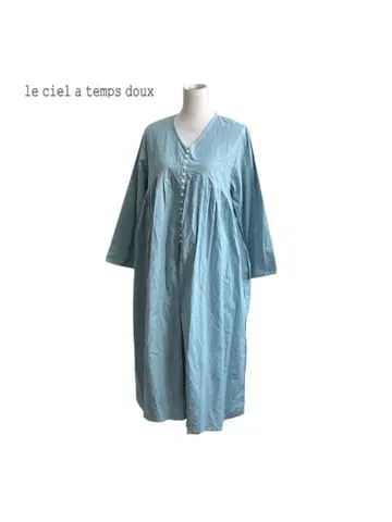 le ciel a temps doux 린넨 혼방 셔츠 원피스