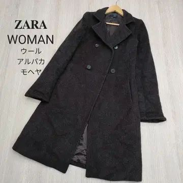 ZARA WOMAN 자라 울 롱 코트 M 알파카 모헤어