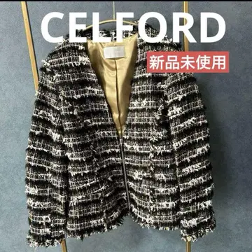 CELFORD 셀포드 노카라 트위드 자켓 미사용 새상품