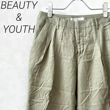BEAUTY&YOUTH 와이드 팬츠 센터 프레스 포켓 부착 심플