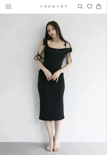 andmary Emily off shoulder dress black