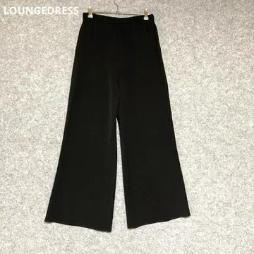 LOUNGEDRESS 블랙 와이드 팬츠 허리밴딩