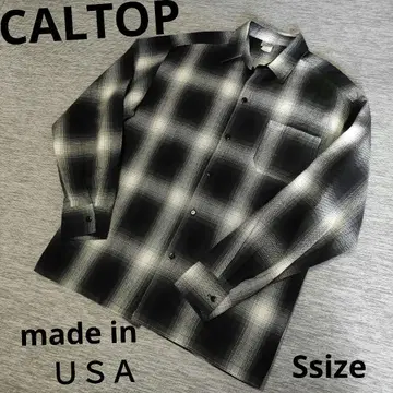 새상품급 USA제 caltop 옴브레 체크 셔츠 섀도우 체크