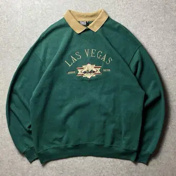 Hanes 90s 빈티지 레트로 자수 라스베가스 선인장 그린 XL