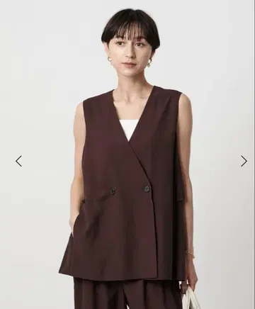 유나이티드 애로우즈 시어 백 플레어 베스트 워셔블