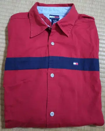 TOMMYJEANS 타미진스 레드 셔츠