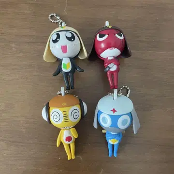 개구리 중사 케로로 케롯트 회전 키체인 4세트
