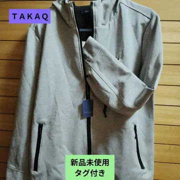 TAKAQ 후드 부착 그레이 점퍼 미사용 새상품