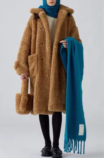 [ GU x rokh ] 퍼리 코트 사이즈 M 새상품 택 포함