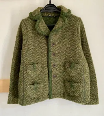 45R 쉘랜드 니트 트위드 자켓