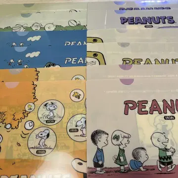 스누피 PEANUTS 클리어 파일 전 6종 x 2세트 훼미리마트