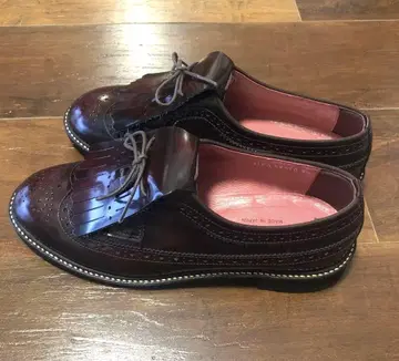 레어 HARUTA 프린지 로퍼 와인 컬러