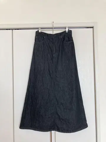 woadblue x Demi-Luxe BEAMS 별주 데님 내로우 스커트