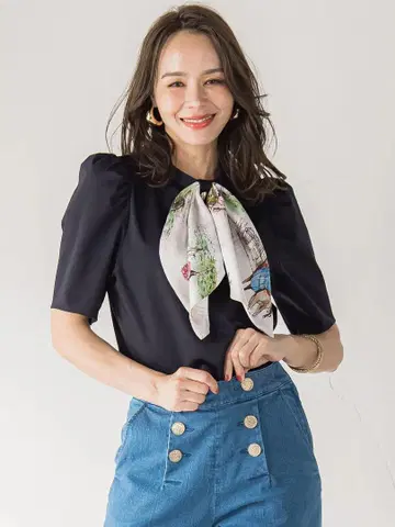 Viaggio Blu LADY&HORSE 스카프 포함 티셔츠