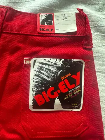 빈티지 일본제 BIG-ELY jeans W30 빨간색