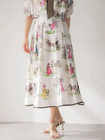 Viaggio Blu LADY&HORSE 프린트 스커트