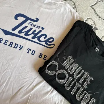 Twice 팀 T셔츠 세트 화이트 블랙