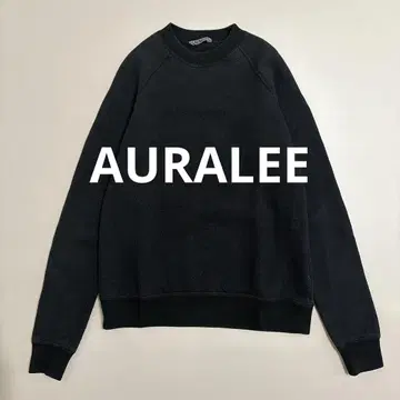 AURALEE 오라리 백울 맨투맨 블랙 사이즈 1