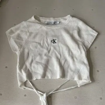 Calvin Klein Jeans 크롭 T셔츠 S 화이트
