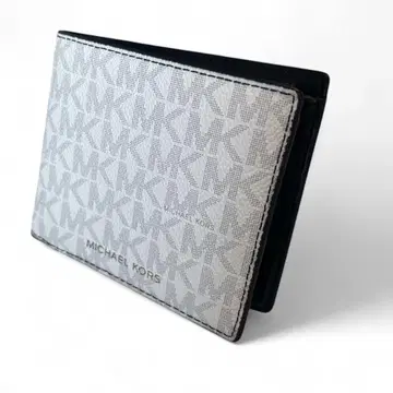 새상품 MICHAEL KORS 접이식 지갑 MK 로고 지갑 화이트