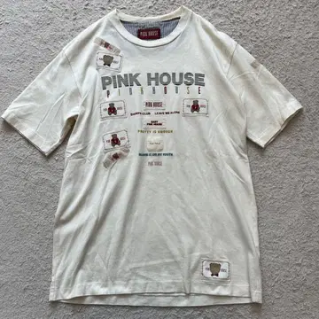 핑크하우스 반팔T셔츠 패치워크 와펜