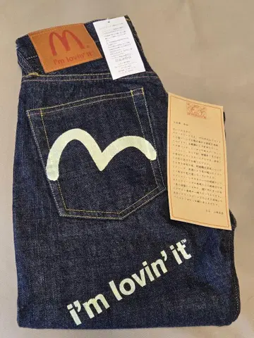 미사용 새상품 EVISU x 맥도날드 콜라보 w28