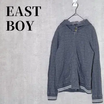 EASTBOY 사이즈 11(L) 집업 후드티 라인 리브 면 100%